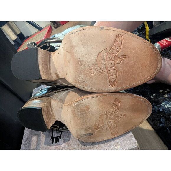 Freebird Saloon Taupe Leather Ankle Booties Zip Women’s Size 8 - Picture 7 of 8